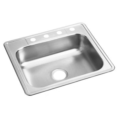 Dayton D125224 Single Bowl Drop-in Stainless Steel Sink