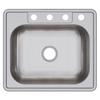 Dayton D125224 Single Bowl Drop-in Stainless Steel Sink view 3