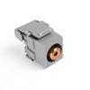 Leviton 40735-ROG RCA 110-Termination QuickPort Connector, Orange Barrel, Grey Housing view 1