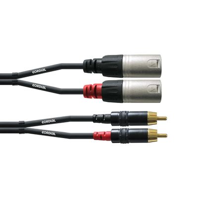 CORDIAL Unbalanced Dual-Mono Cable; 10ft.