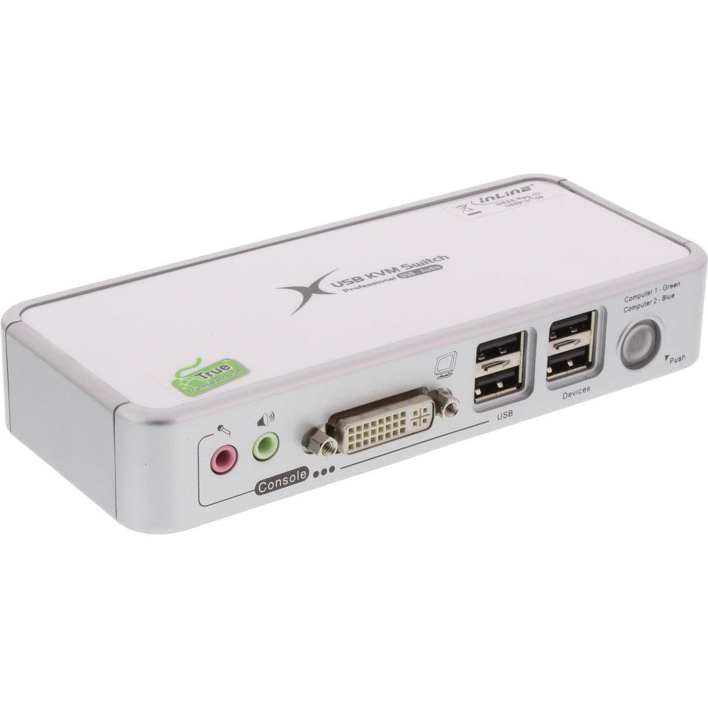 InLine - KVM / audio switch - 2 ports - desktop