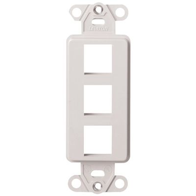 LEVITON 41643-W QUICKPORT DCORA PLATFORM (3-PORT; WHITE)