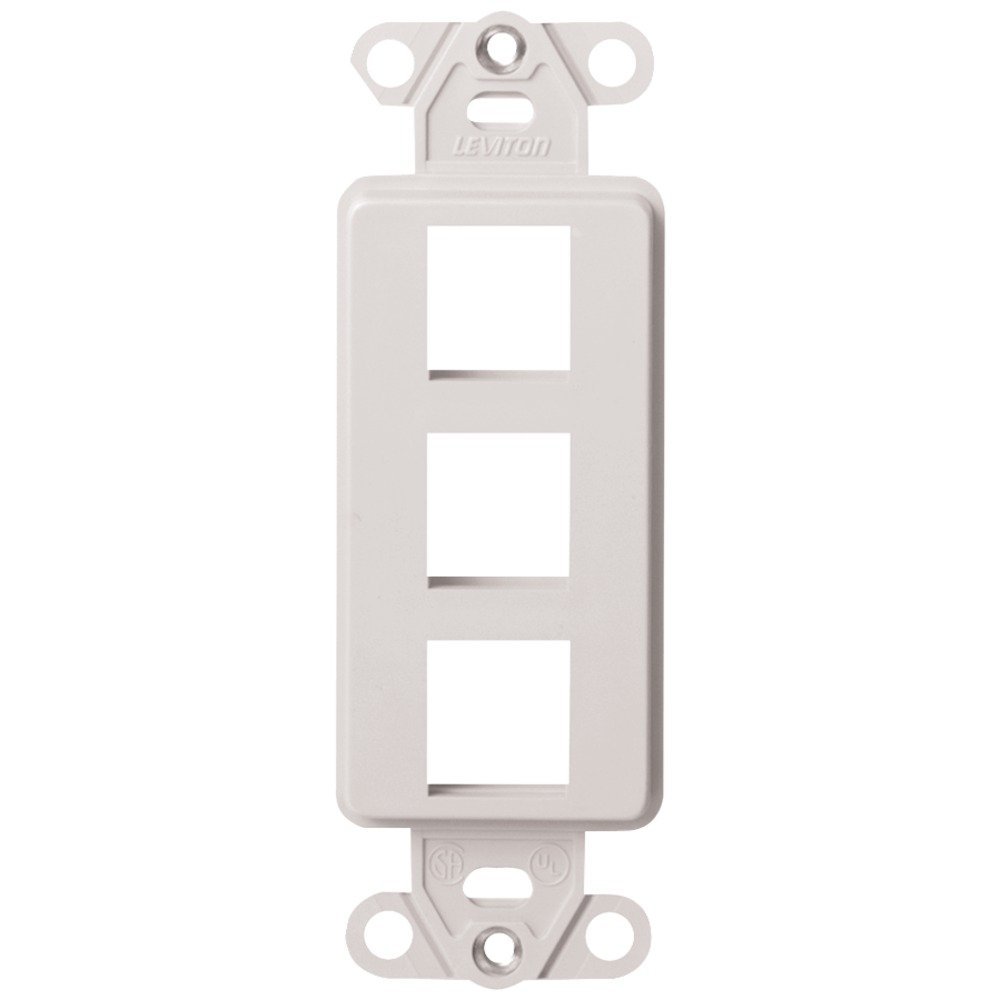 LEVITON 41643-W QUICKPORT DCORA PLATFORM (3-PORT; WHITE)