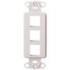 LEVITON 41643-W QUICKPORT DCORA PLATFORM (3-PORT; WHITE) view 1