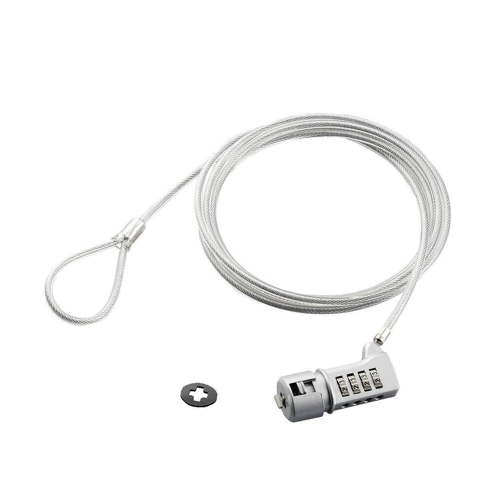 erekomu Security Lock Wire (1.7 m/Diameter 3.8 mm) 4 Digit Indicator ESL 37