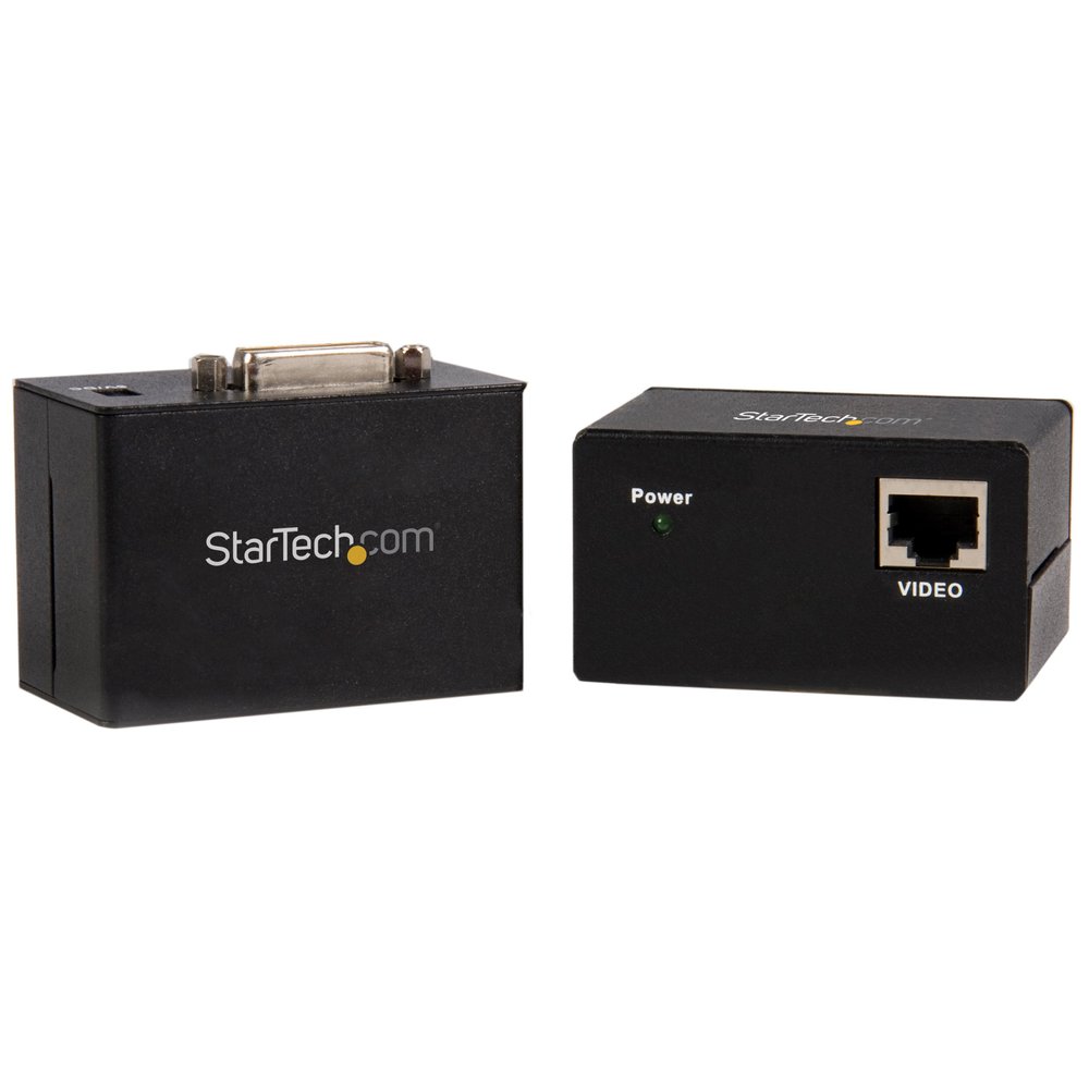 StarTech.com DVI Over Cat5 UTP Extender (Local and Remote Unit) - up to 50m - Video Extender - up to 164 ft - ST121UTPDVI, Black