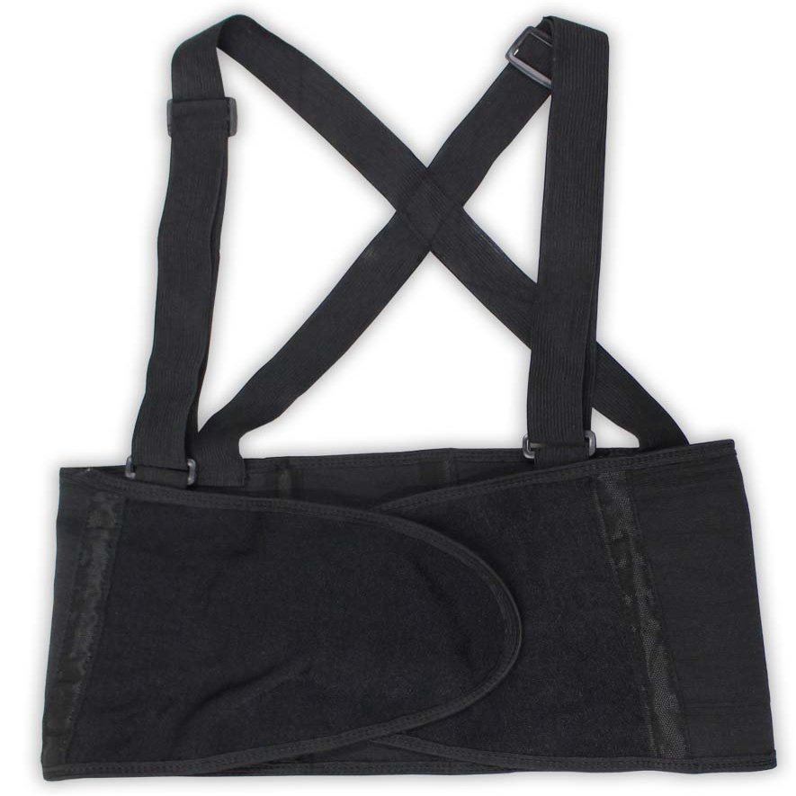 KNIGHT GUARD Extra Large Back Support Belt | Adjustable Suspenders | 7" (17.8 cm) Width | Fits Waist 46" to 56" | Optimal Support for Lifting & Workouts | Classic Design