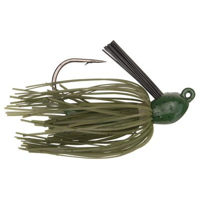 Strike King Bitsy Flip Fishing Lure, Watermelon Seed Chartreuse Tail