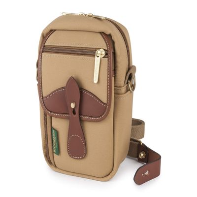 Billingham Compact Stowaway Camera & Travel Pouch (Khaki Canvas/Tan Leather)