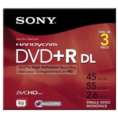 Sony 3DPR55DLR1H 2.8 GB Dual-Layer DVD plus R (3pk)