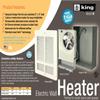 KING W2410-BW W Series Wall Heater, 1000W / 240V, Bright White view 3