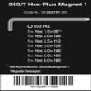 950 PKL/7 B SM MAGNET HEX KEY SET LONG ARM BALLPOINT view 2