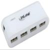 InLine Mini USB 2.0 4-Port Hub - mit Netzteil - wei view 1