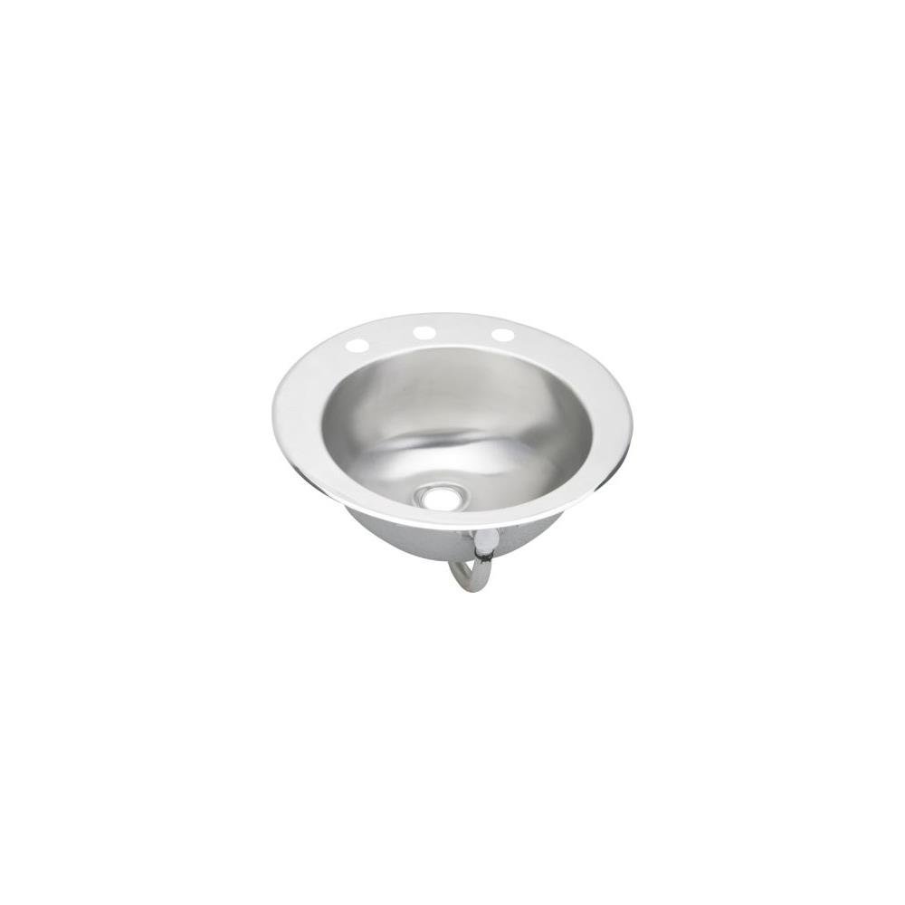 Alfi LLVR19162 Elkay Asana Single Bowl Drop-In Bathroom Sink, 19-5/8" x 16-11/16" x 6", Stainless Steel