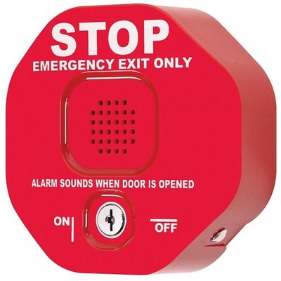 SAFETY TECHNOLOGY INTERNATIONAL Exit Door Alarm,Horn,105dB,Red