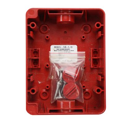 Fire Lite Alarms SB-I/O Red Fire Alarm Indoor/Outdoor Polycarbonate Surface Mount Back Box