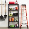 Gracious Living 5 Shelf Fixed Height Ventilated Medium Duty Storage Unit 14 x 32 x 72" Organizer System for Home, Garage, Basement, & Laundry, Black view 2