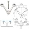 CRL Polished Stainless Double Arm V" Post Mounted Fitting view 1