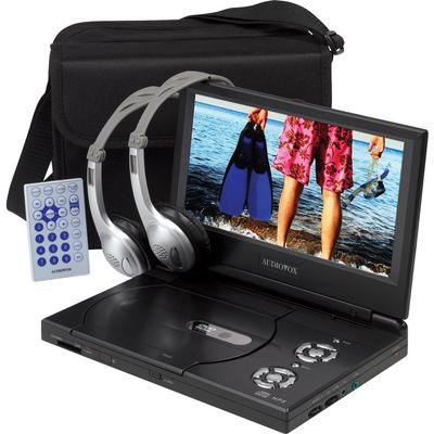 Audiovox D1988PK 9-Inch Slim Line Portable DVD Player with Bonus Headphones and Car Kit