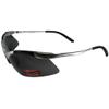 Global Vision Lightning Sun Glasses Smoked Lenses Brushed Metal Temples UV400 ANSI Z87.1 Rated Spring Hinges Rubber Tips and Nose Pads view 1