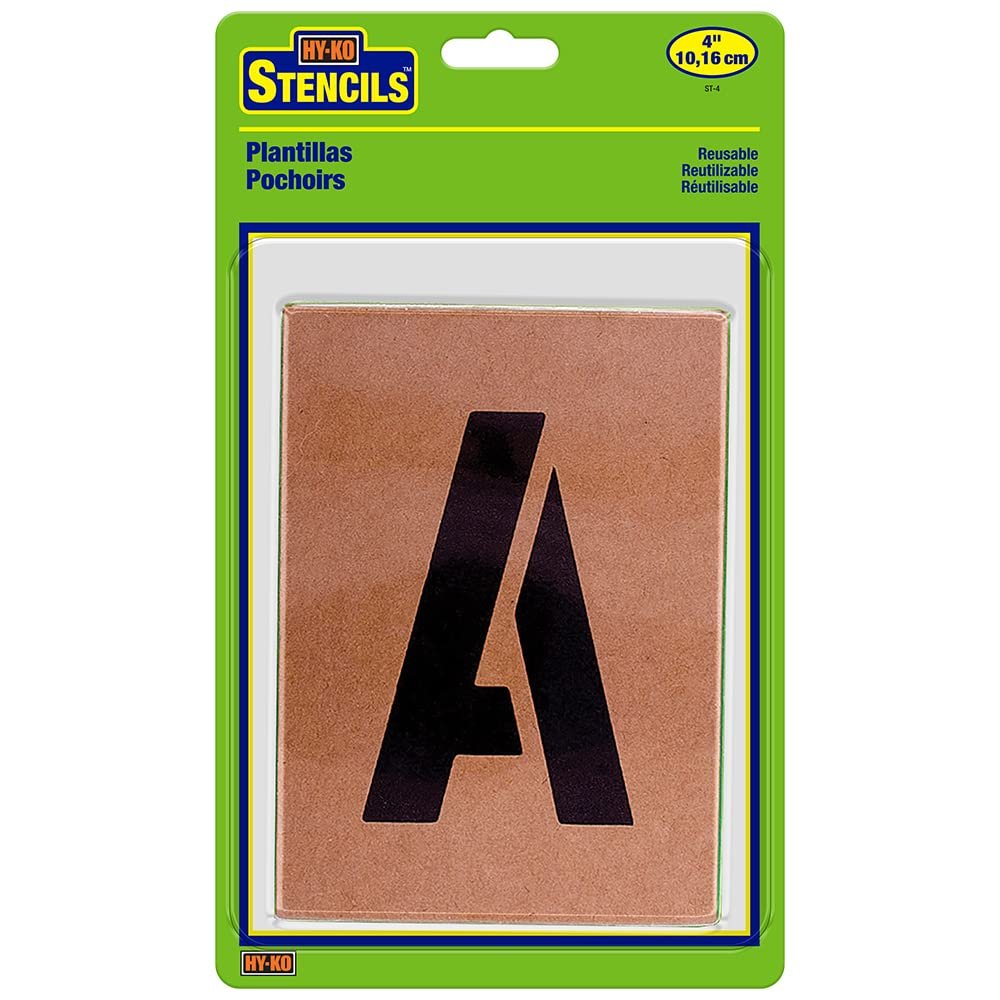 HY-KO Products ST-6 Number & Letter Stencils, 6 Inch, Tan