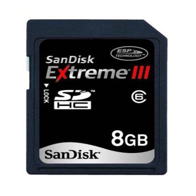 SanDisk EXTREMEIII SDHC Card 8GB SDSDRX3-8192-903