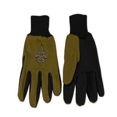 NFL New Orleans Saints Two-Tone Gloves, Gold/Black