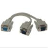 SF Cable 1ft DB9 Female to 2 Male Serial RS232 Splitter Cable view 1