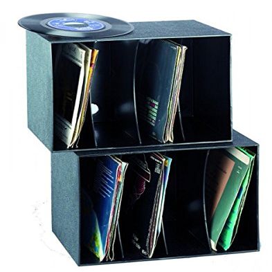 BECO Plastic Box for up to 80 Singles, Black