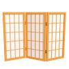 2 ft. Short Desktop Window Pane Shoji Screen - Honey - 3 Panels view 1