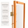 2 ft. Short Desktop Window Pane Shoji Screen - Honey - 3 Panels view 4