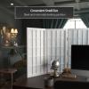 2 ft. Short Desktop Window Pane Shoji Screen - White - 3 Panels view 2