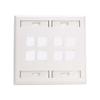 Leviton 8-Port Dual Gang QuickPort Wallplate with ID Windows, 42080-8WP, White view 1