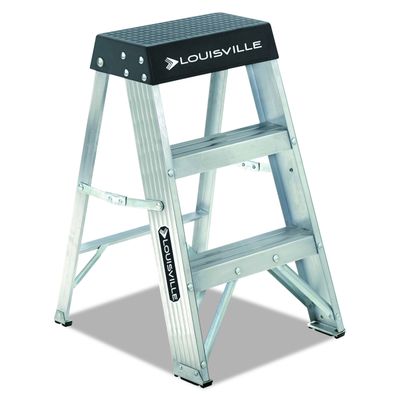 Louisville Ladder 2 ft Aluminum Step Stool, AS3002, Type IA, 300 lbs
