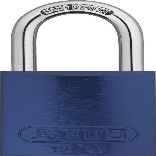 ABUS 43600 72/40 Aluminium Padlock, ABUS Security Level 6 Blue