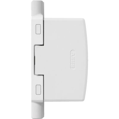 ABUS FAS97 Hinged Side Lock - Keyless Window Lock for the Hinged Side of Windows, Patio Door and Balcony Door - Burglary Protection Against Levering - Concealed Mountable - White