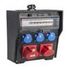 Solid Rubber Wall Distributor - Wired "Witten" Socket Combination - Compact Power Distribution for Wall Mounting, IP44, with FI Switch and CEE Sockets view 4