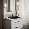 Kohler 2356-1-7 Archer 22-3/4" rectangular drop-in bathroom sink, Black Black view 3