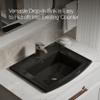 Kohler 2356-1-7 Archer 22-3/4" rectangular drop-in bathroom sink, Black Black view 4