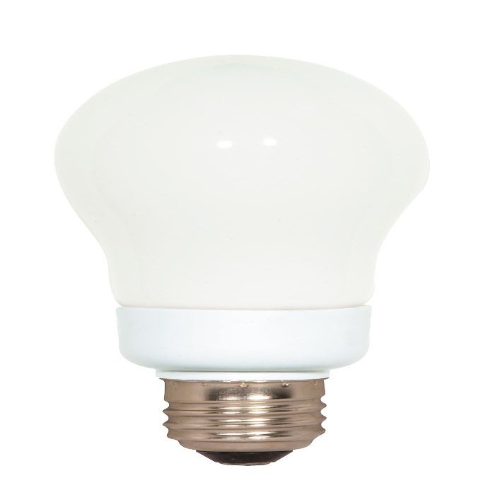 Satco 7A19/27 Compact Fluorescent Type A, 7W E26 A19, Bulb