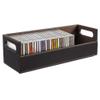 Stock Your Home CD Storage Box, Organizer Shelf for Movie Cases, DVDs, Cassette Tape Display Stand, Disc Holder Can Store Up to 40 CDs, Faux Leather (Brown) view 1