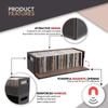 Stock Your Home CD Storage Box, Organizer Shelf for Movie Cases, DVDs, Cassette Tape Display Stand, Disc Holder Can Store Up to 40 CDs, Faux Leather (Brown) view 3