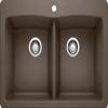 BLANCO 440218 Diamond Silgranit Double Bowl Undermount or Drop-In Kitchen Sink, 33" L X 22" W - Caf view 1