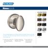 Schlage F40 SIE 716 Sienna Door Knob, Bed & Bath Privacy Lock, Aged Bronze view 2