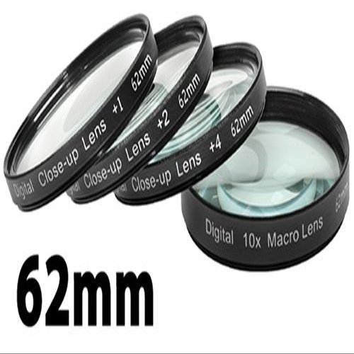Digital Concepts +1 +2 +4 +10 Close-Up Macro Filter Set with Pouch (62mm)