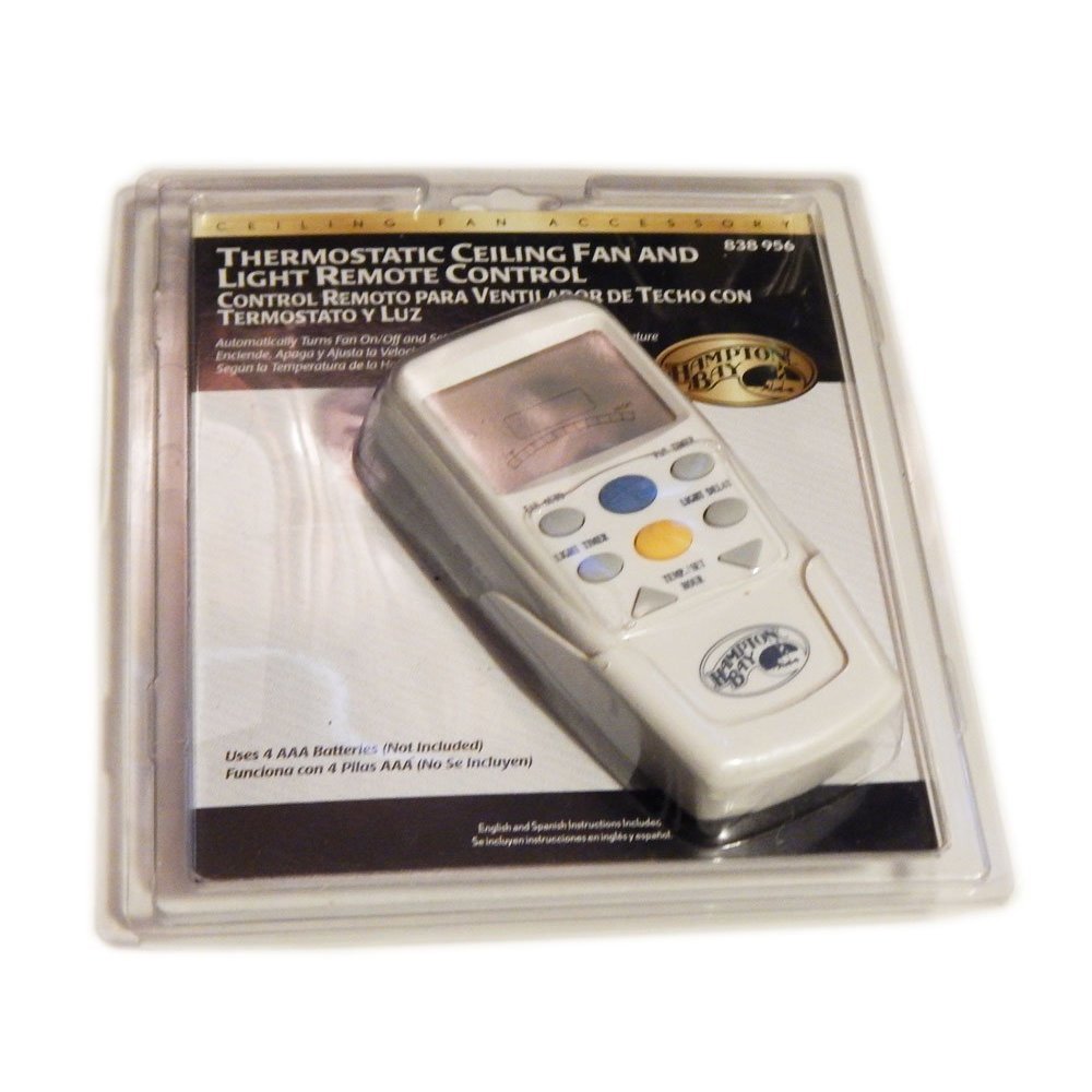 Hampton Bay Thermostatic Ceiling Fan and Light Remote Control 838-956