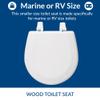 BEMIS TC50TTA MARINE Toilet Seat, Small Toilet Seat Made for Boats and RVs, Durable Wood, White view 2