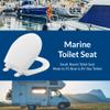 BEMIS TC50TTA MARINE Toilet Seat, Small Toilet Seat Made for Boats and RVs, Durable Wood, White view 3