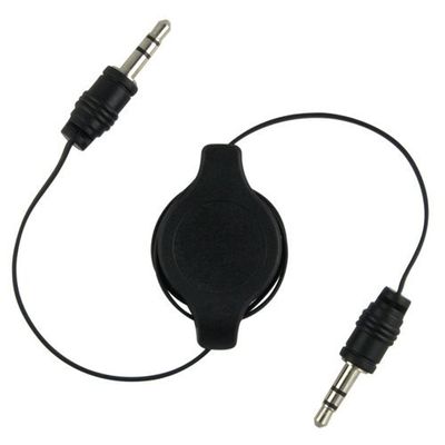 3.5mm Stereo Plug/Plug M/M Retractable Cable (Black)