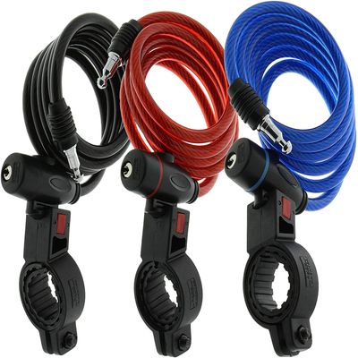 BURG-WCHTER Spiral Cable Lock, 2 Keys, with Mounting Bracket, Length: 100cm, 1260 100
